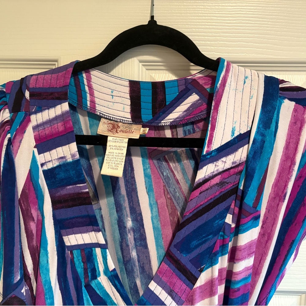 Beautiful Blue and Purple Wrap Dress. Size M